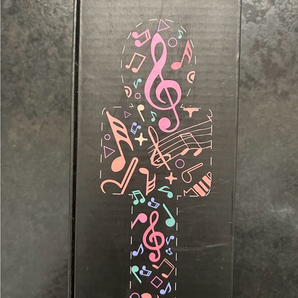 Musical Note Patterned Black Box